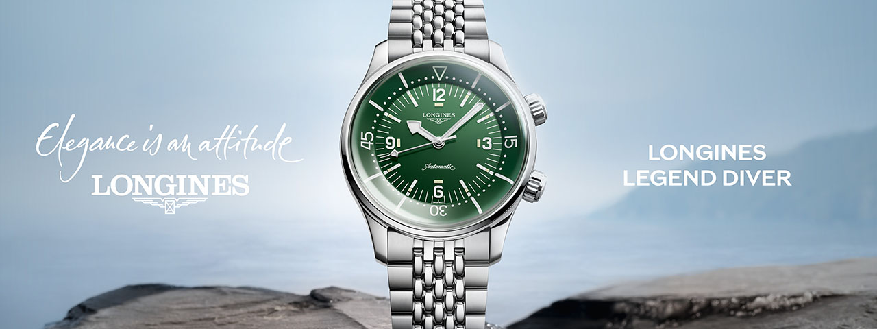 Luxus-Taucheruhr mit grünem Zifferblatt, silbernem Gehäuse und eleganter Umgebung.